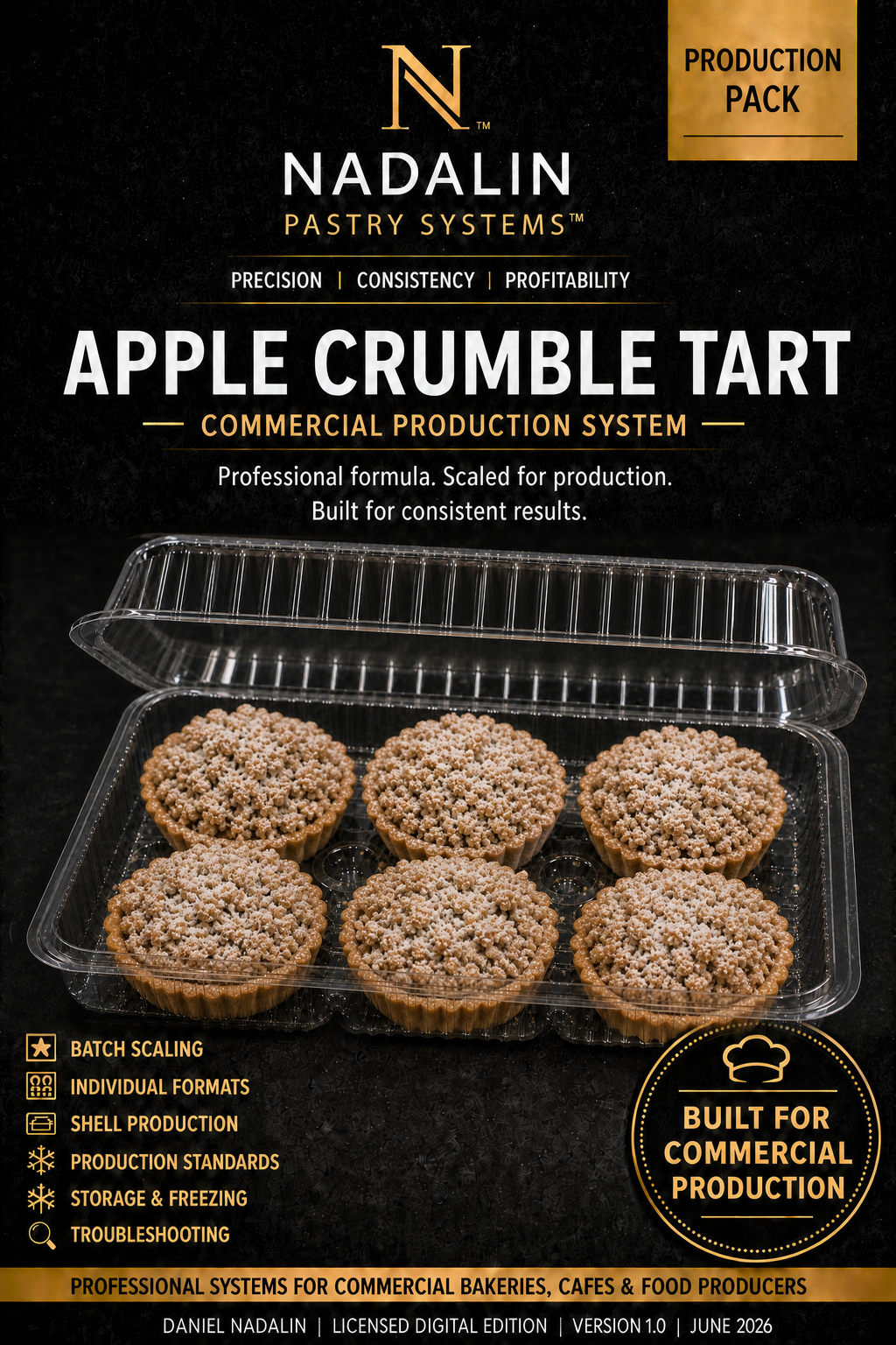 Nadalin Pastry Systems Apple Crumble Tart Production Pack cover