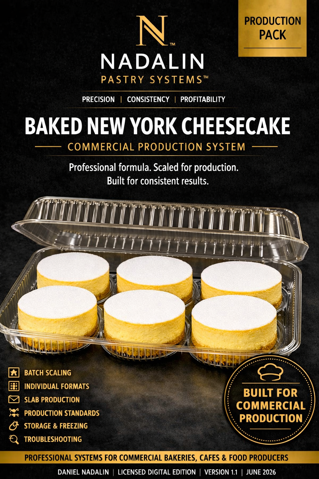 Baked New York Cheesecake Production Pack