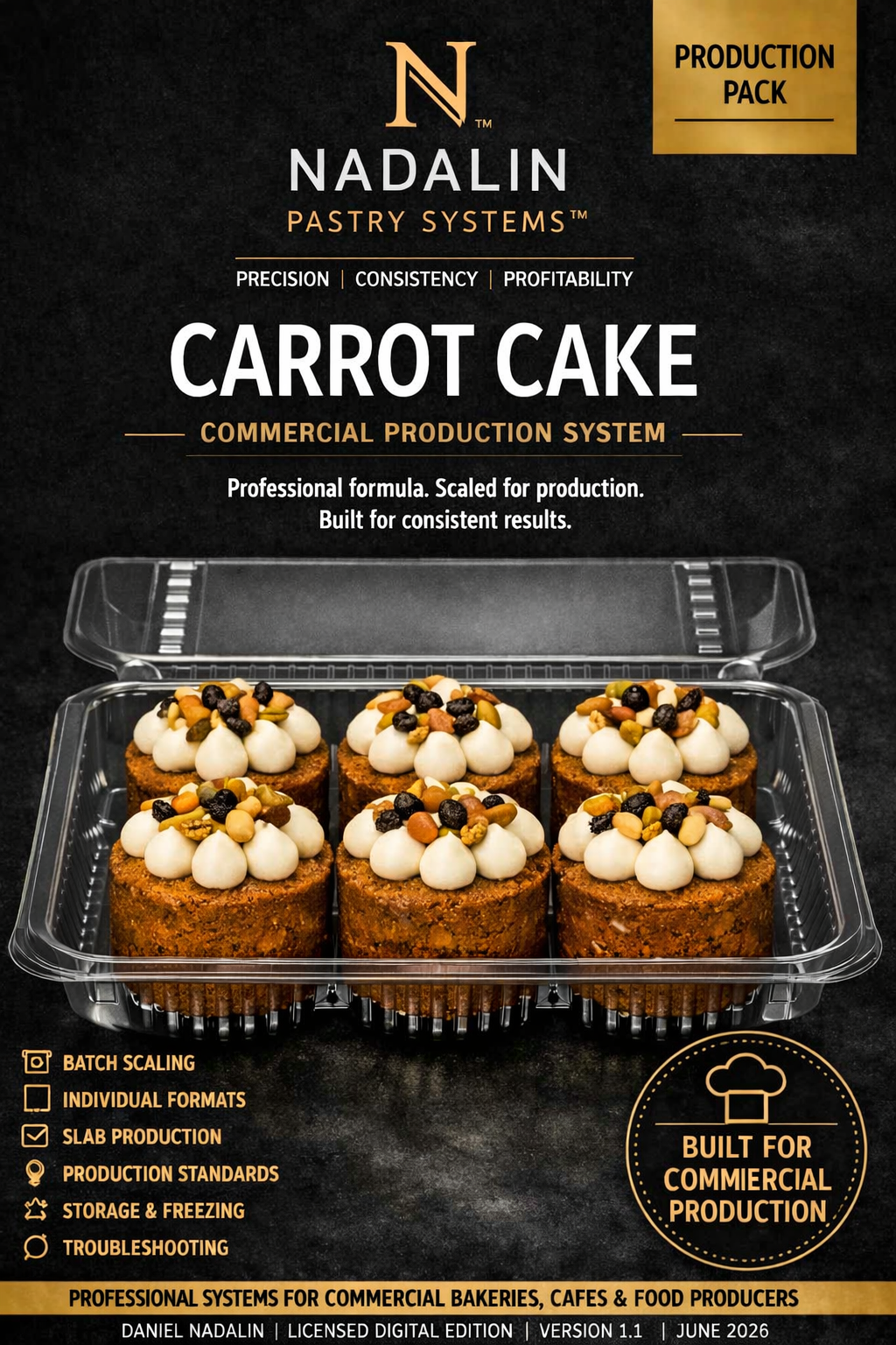 Nadalin Pastry Systems Carrot Cake Production Pack cover