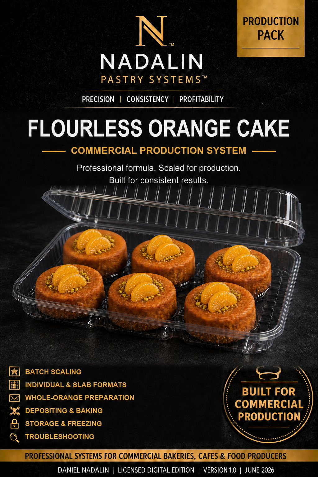 Nadalin Pastry Systems Flourless Orange Cake Production Pack cover