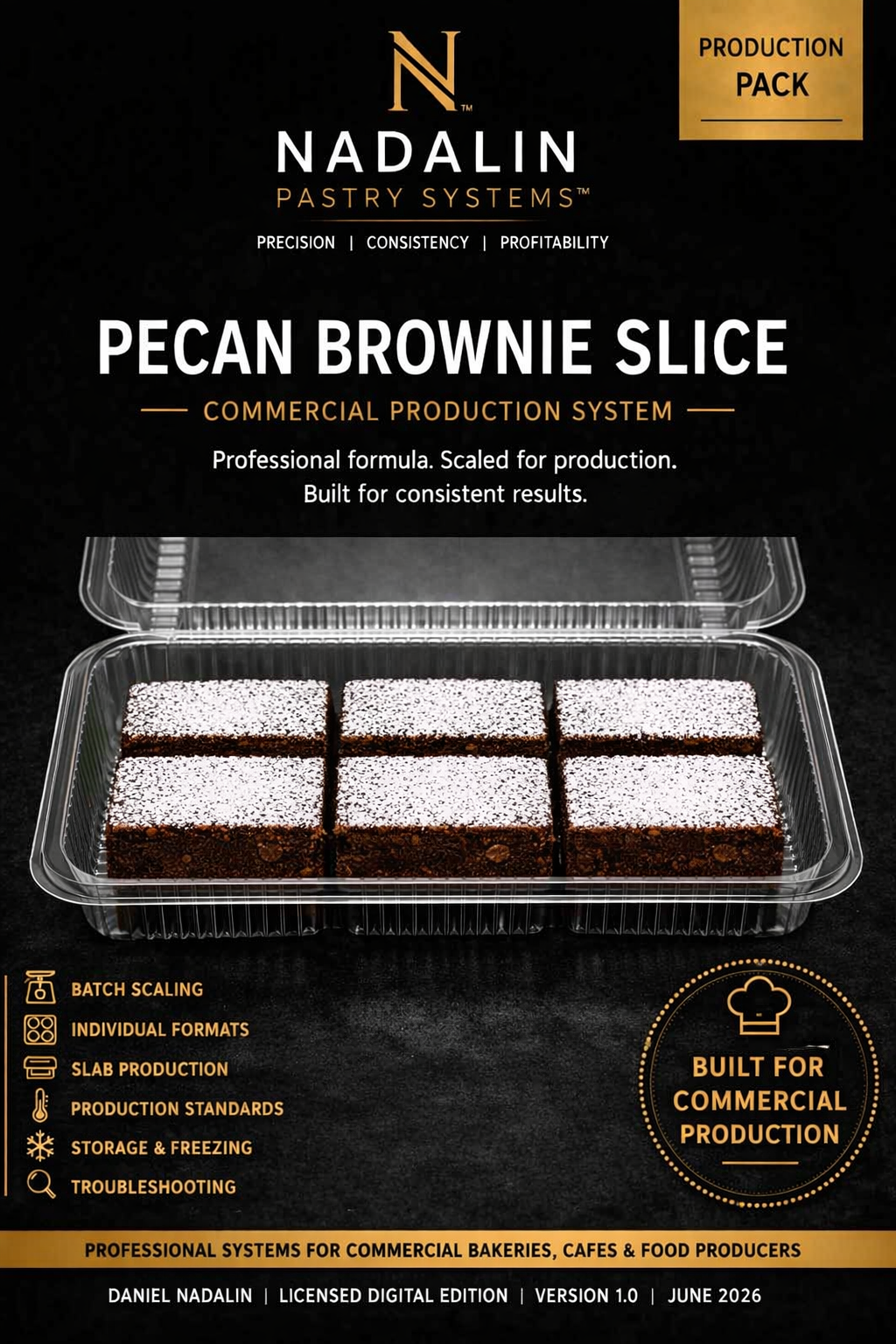 Pecan Brownie Slice Production Pack