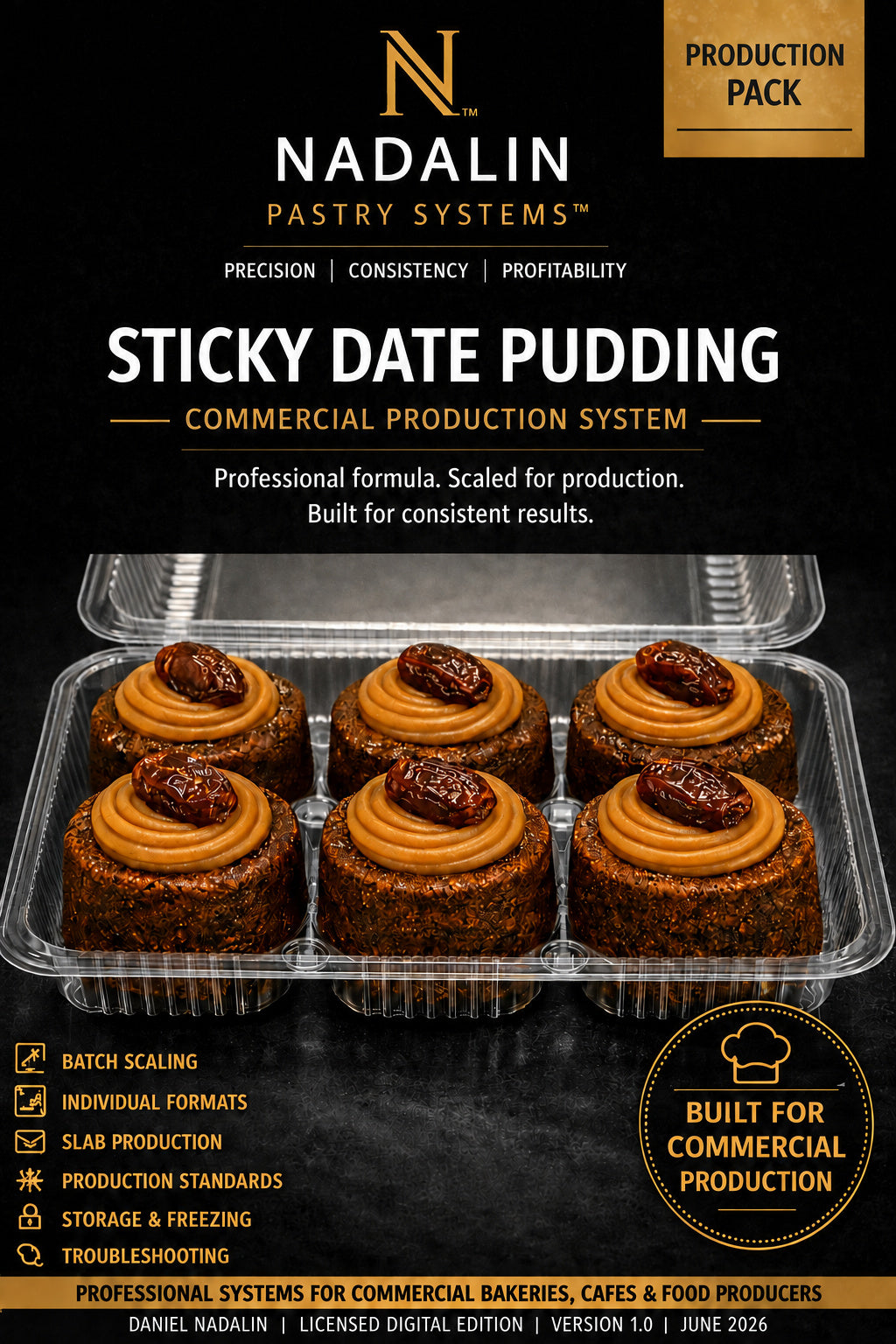 Sticky Date Pudding Production Pack
